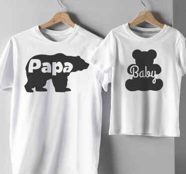 Papa and baby bear Father and son shirt - TenStickers