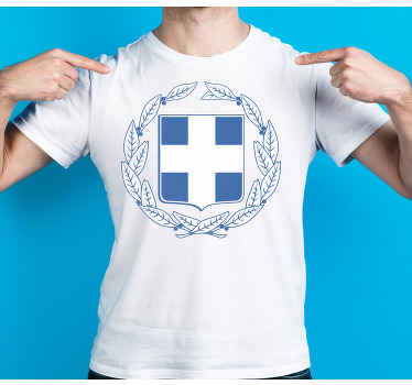 Ελληνική σημαία προσαρμοσμένο μπλουζάκι - TenStickers