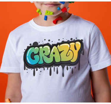 Crazy graffiti logo Kids t-shirt - TenStickers