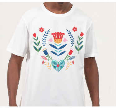 Polonya çiçek haşhaş erkek özel tişört - TenStickers
