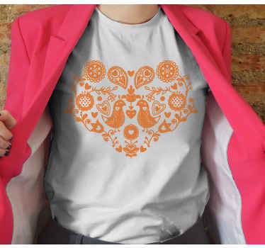 Heart polish flowers  custom t-shirt - TenStickers