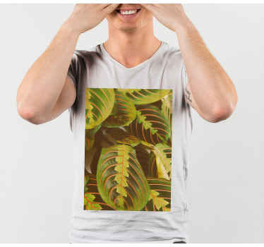 Green leaf pattern t-shirt - TenStickers