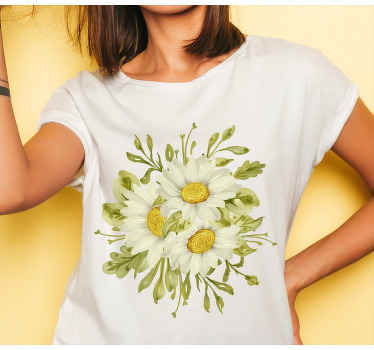 Camiseta personalizada tres margaritas - TenVinilo