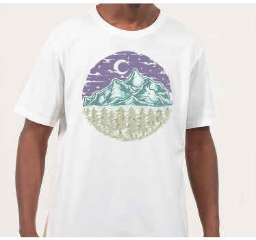 Camiseta personalizada escena del bosque de invierno - TenVinilo