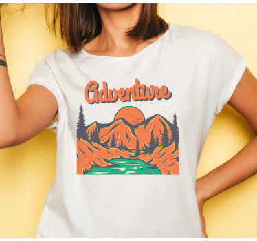 T-shirt personalizada da cena da aventura na natureza - TenStickers