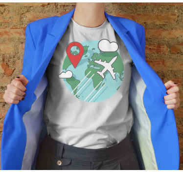 Camiseta personalizada que viaja por el mundo - TenVinilo