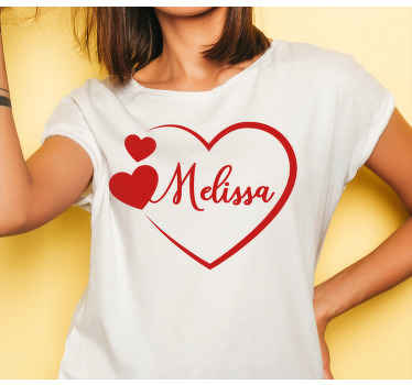 Heart of names custom t-shirt - TenStickers