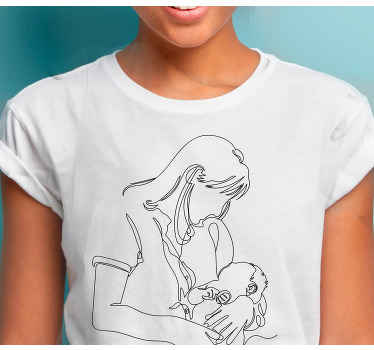 Camiseta Día de la Madre Madre delicada dibujada a mano - TenVinilo