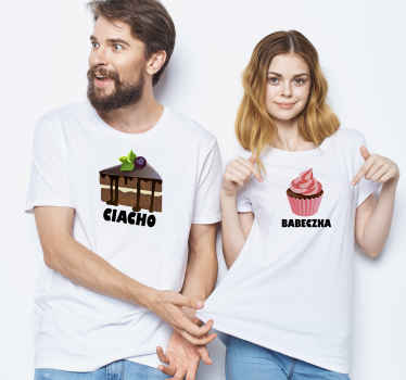 Koszulki dla par Słodkie ciasto i babeczka - TenStickers