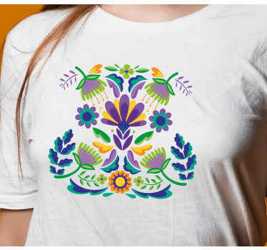 Camisa de flores silvestres de colores - TenVinilo