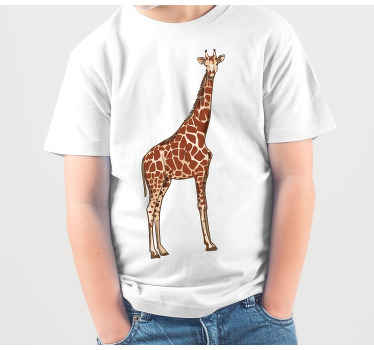 Camiseta infantil Feliz retrato de jirafa - TenVinilo