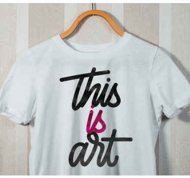 Taideteksti väreissä mukautettu t-paita - Tenstickers