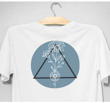 T-shirts imprimé triangle fleuri - TenStickers