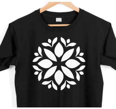 Simple flower silhouette custom t-shirt - TenStickers