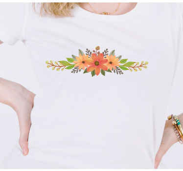 Big and little flower custom t-shirt - TenStickers