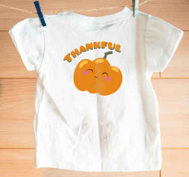 Thankful kids pumpkin Kids t-shirt - TenStickers