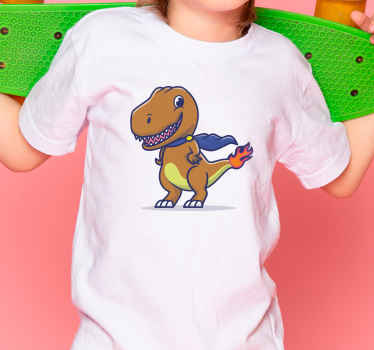 Camiseta infantil Superhéroe dino - TenVinilo