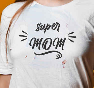 Supermamma i grå morsdagströja - Tenstickers