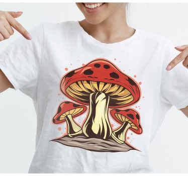 Original mushroom illustration custom t-shirt - TenStickers