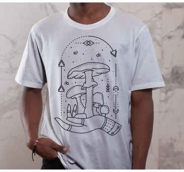 Mantar özel t-shirt ile modern el - TenStickers