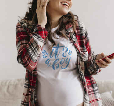 Cinsiyet bir erkek bebek gömleği olduğunu ortaya koyuyor - TenStickers