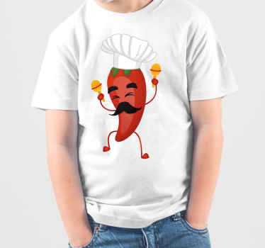 Chili chef cartoon graffiti camiseta personalizada - TenVinilo