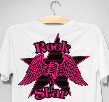 Luova mikrofoni siivillä mukautettu t-paita - Tenstickers