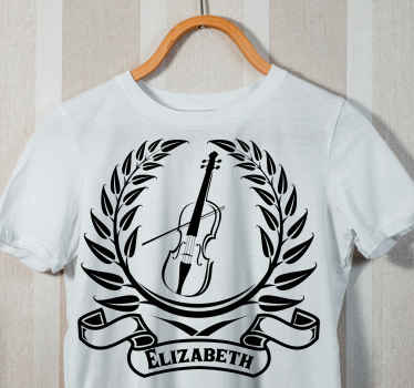 带有名字衬衫的小提琴符号 - TenStickers