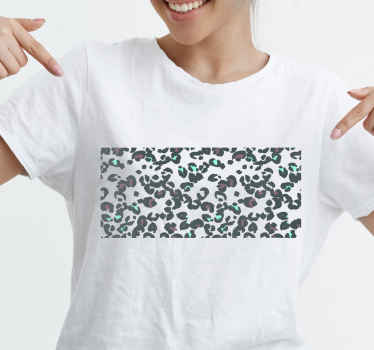 Lumileopardin taiteellinen kuvio t-paita - Tenstickers