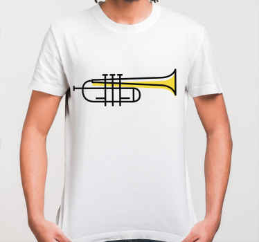 Trompeta lineart diseño lindo camiseta personalizada - TenVinilo