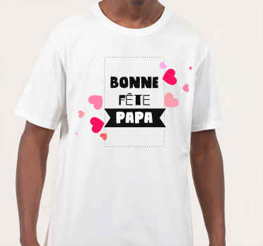 Tee shirt fete des peres Conception rose - TenStickers