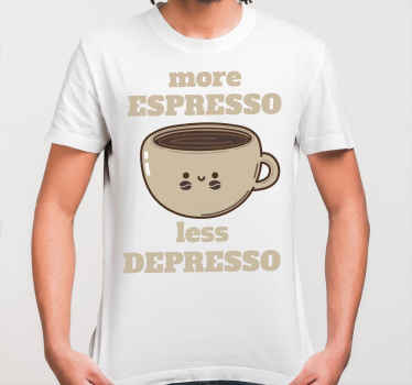 Espresso hauska lainaus mukautettu t-paita - Tenstickers
