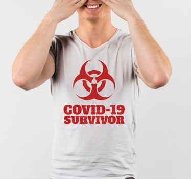 Covid survivor funny design custom t-shirt - TenStickers