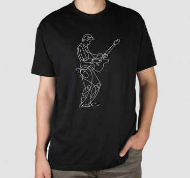 Guitar elegant minimalist design custom t-shirt - TenStickers