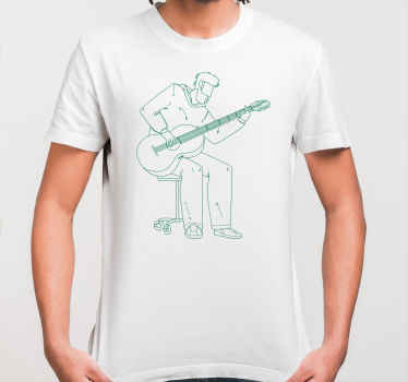 Gitarist sjedeći dizajn majica po mjeri - TenStickers
