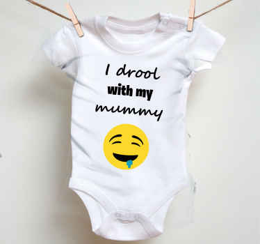 Camiseta bebé Babeo con mi mamá - TenVinilo