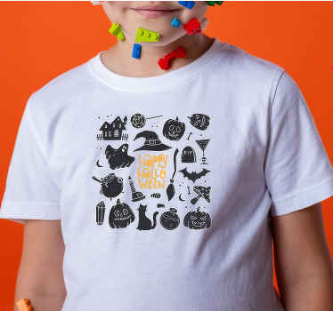 Shirt für Halloween gruseliges Motiv Party Kinder T-Shirt: Geist Buh 