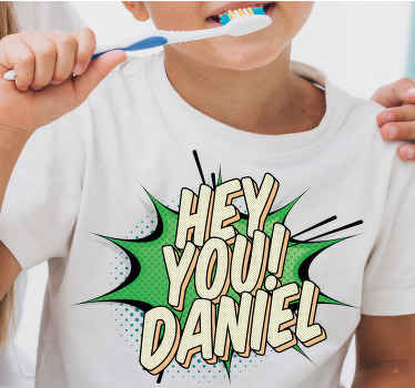 Hey you cool graffiti poster shirt - TenStickers