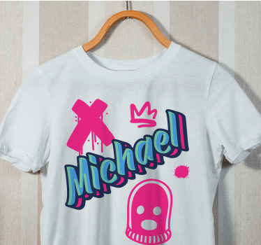 Name graffiti with ghosts in pink shirt - TenStickers