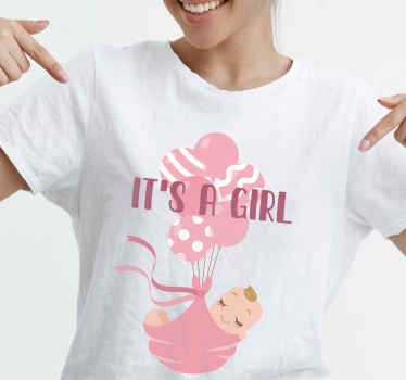 Maglietta bebè rivelazione del sesso è una femmina - TenStickers