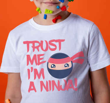 Trust me I'm a ninja writing Kids t-shirt - TenStickers