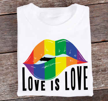 Pride day läppar koncept anpassad t-shirt - Tenstickers