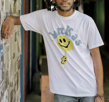 T-shirt personnalisé smiley jaune heureux - TenStickers
