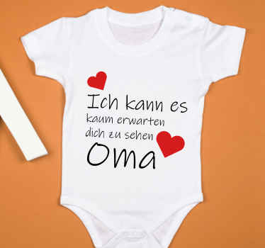 T-Shirt Baby Ich kann es kaum erwarten dich zu treffen oma - TenStickers