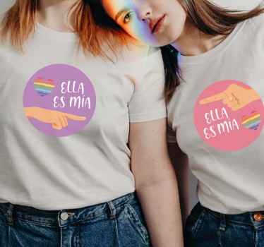 Camisetas parejas Camiseta ella es mia - TenVinilo