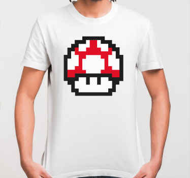 Mario pixelated mushroom Kids t-shirt - TenStickers