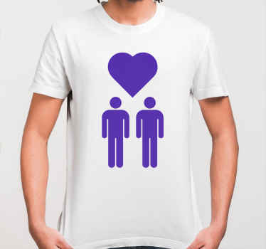 Camiseta personalizada con motivos de amor gay púrpura - TenVinilo