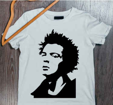Sid vicious iconic silhouette custom t-shirt - TenStickers