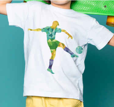 Camiseta personalizada jugador de fútbol geométrico - TenVinilo