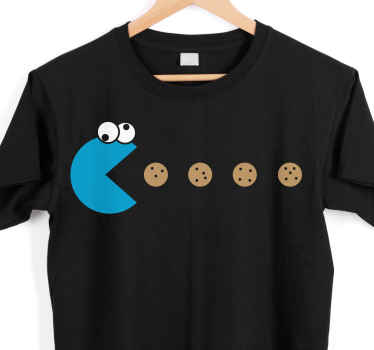 Pacman cookie monster custom t-shirt - TenStickers